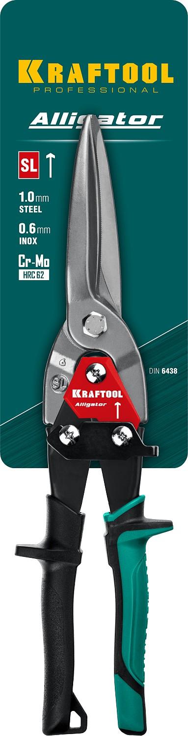 KRAFTOOL Alliator, 290 мм, прямые удлинённые ножницы по металлу (2328-SL)