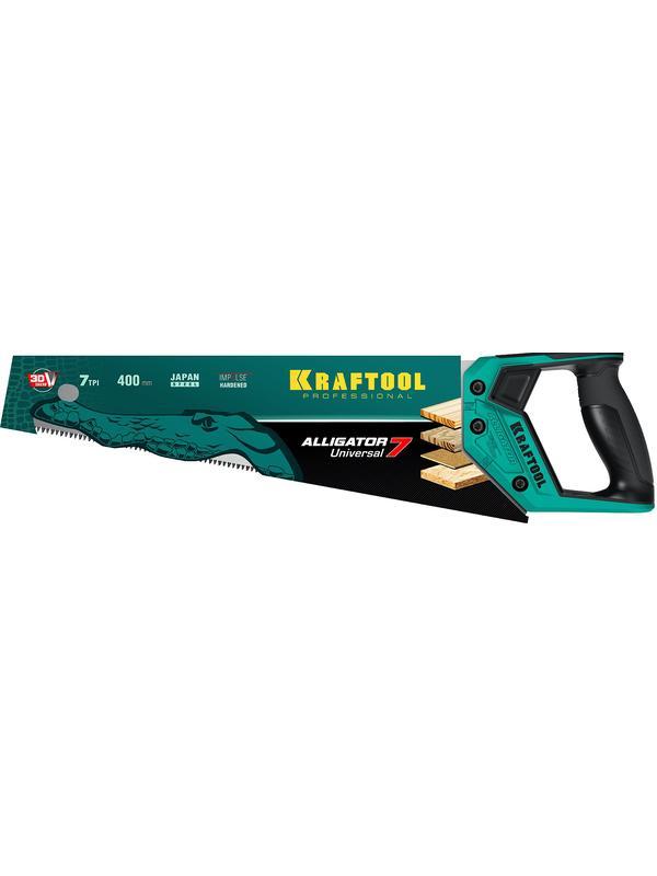 KRAFTOOL Alligator Universal 7, 400 мм, универсальная ножовка (15004-40)