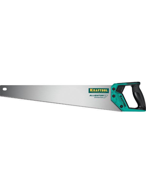 KRAFTOOL Alligator Universal 7, 550 мм, 7 TPI, 3D зуб, универсальная ножовка (15004-55)