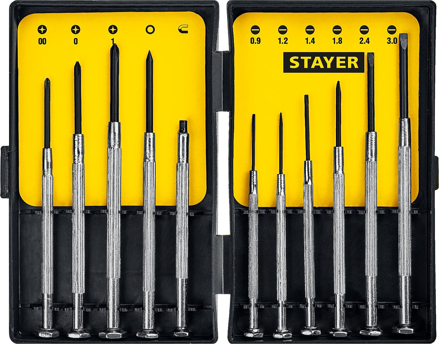 STAYER 11 предм., часовые отвертки (2560-H11)