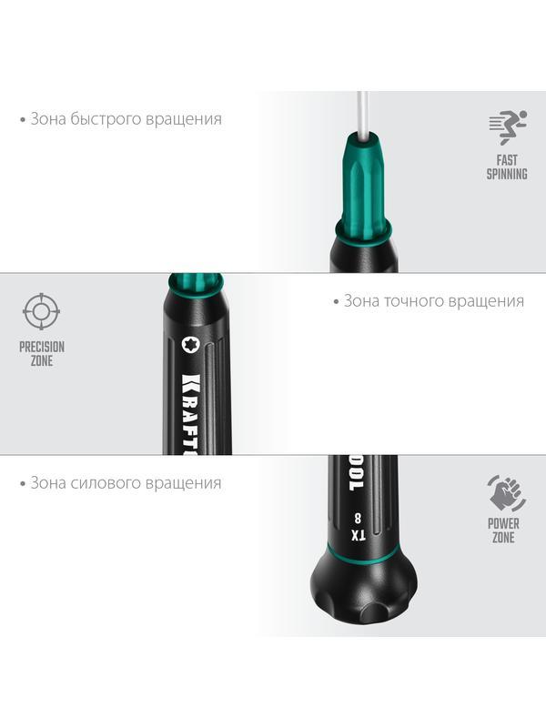 KRAFTOOL Precision TX8, отвертка для точных работ (25684-08)