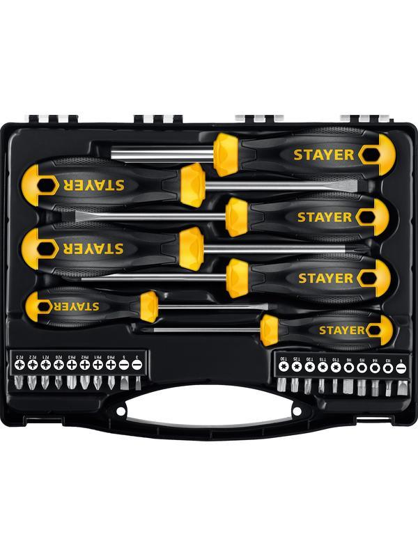 STAYER Hercules-K27, 27 предм., набор отверток с насадками (25827)