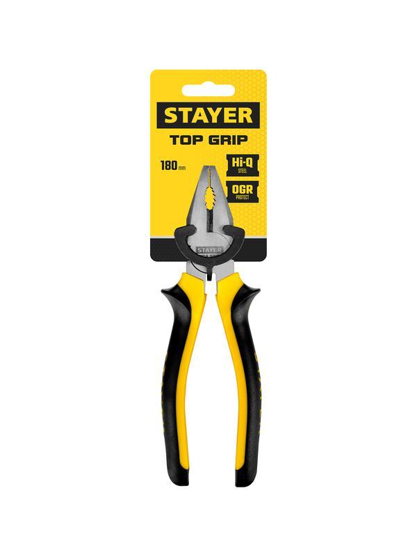 STAYER TOPGrip, 180 мм, комбинированные плоскогубцы (2205-1-18)