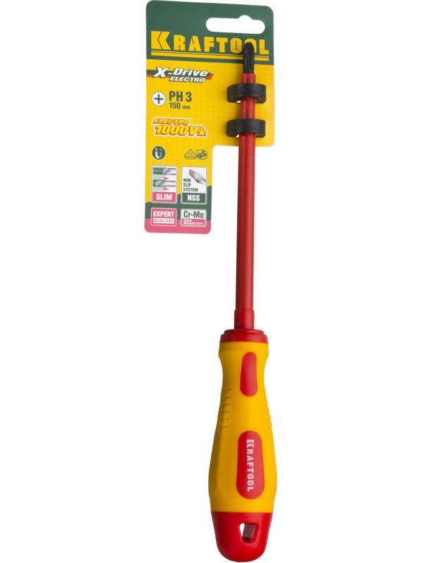 KRAFTOOL PH3 х 150 мм, высоковольтная отвертка (250084-3-150)