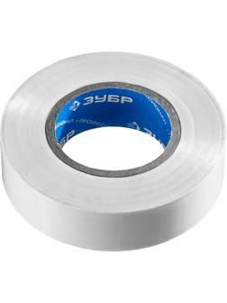 ЗУБР ЭЛЕКТРИК-20, 19 мм х 20 м, 6 000 В, белая, не поддерживает горение, изолента ПВХ, Профессионал (1234-8)