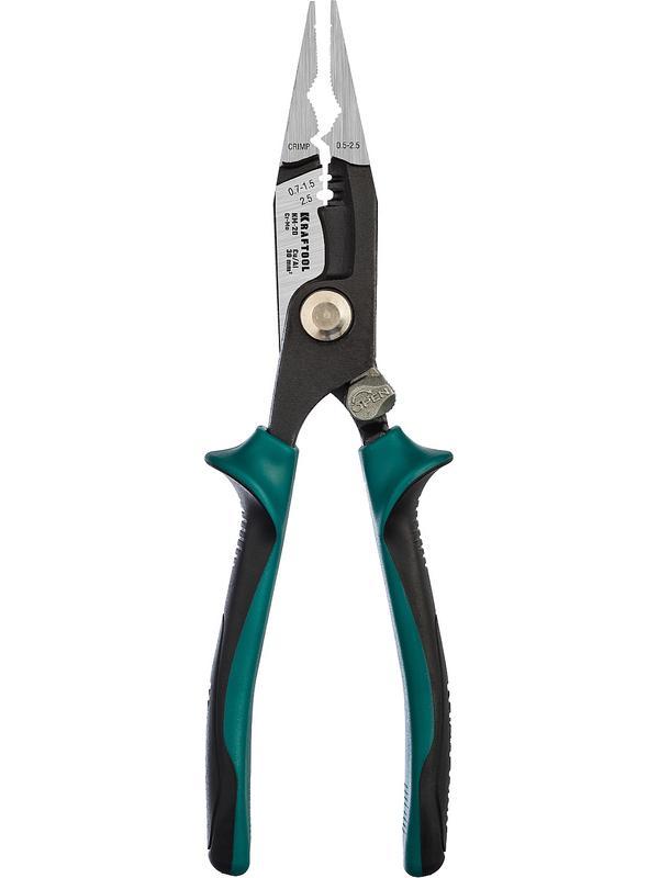 KRAFTOOL KM-20, резка, d 15мм, зачистка 0.75 - 2.5 мм2, клещи многофункциональные (23336-20)