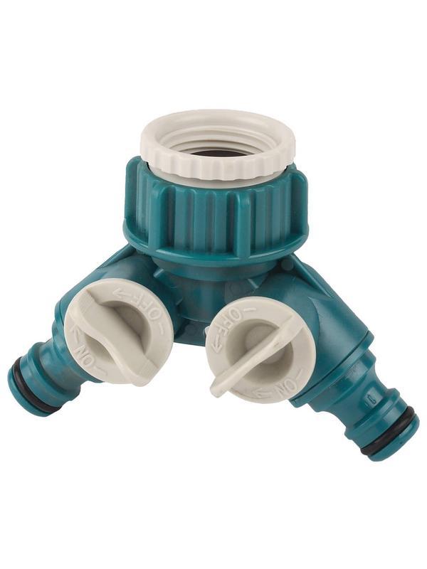 RACO ORIGINAL, 3/4″ - 1″, двухканальный, с внутренней резьбой, из ABS пластика, поливочный распределитель (4250-55256C)