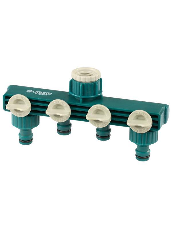 RACO ORIGINAL, 1/2″ - 3/4″, четырехканальный, с внутренней резьбой, из ABS пластика, поливочный распределитель (4250-55258C)