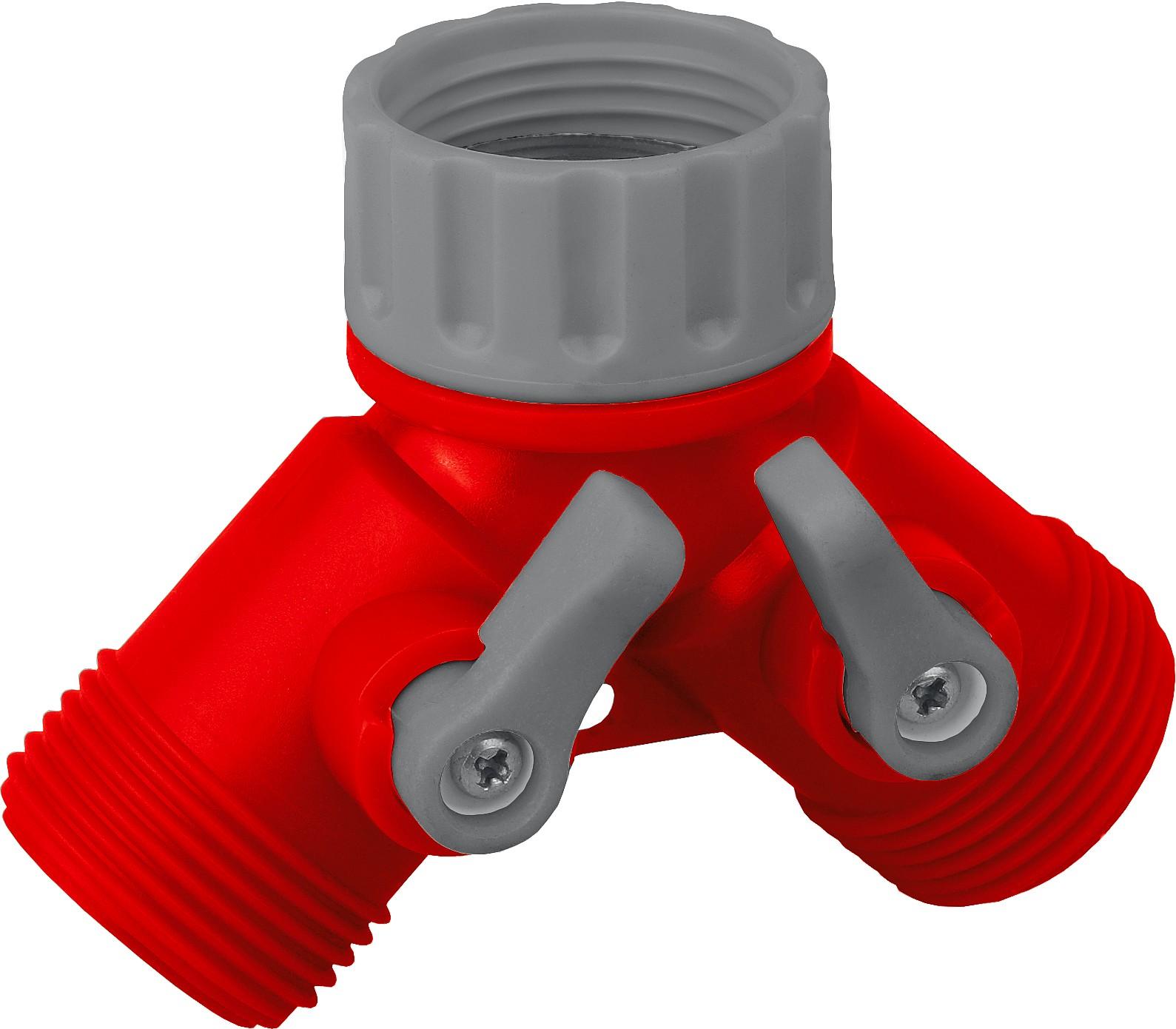 Поливочный распределитель GRINDA GS-2 8-426310, двухканальный, с внутренней резьбой / 3/4″