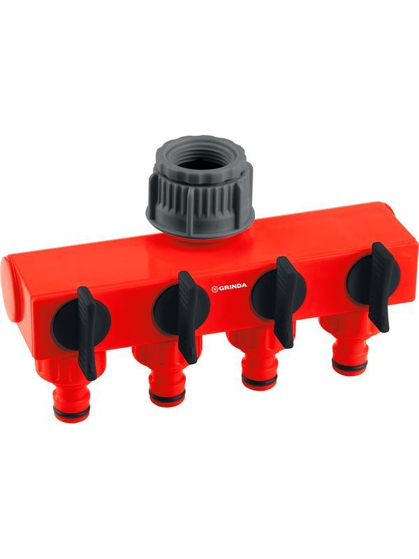 GRINDA GS-4, 3/4″-1″, четырехканальный, с внутренней резьбой, поливочный распределитель (8-426314)
