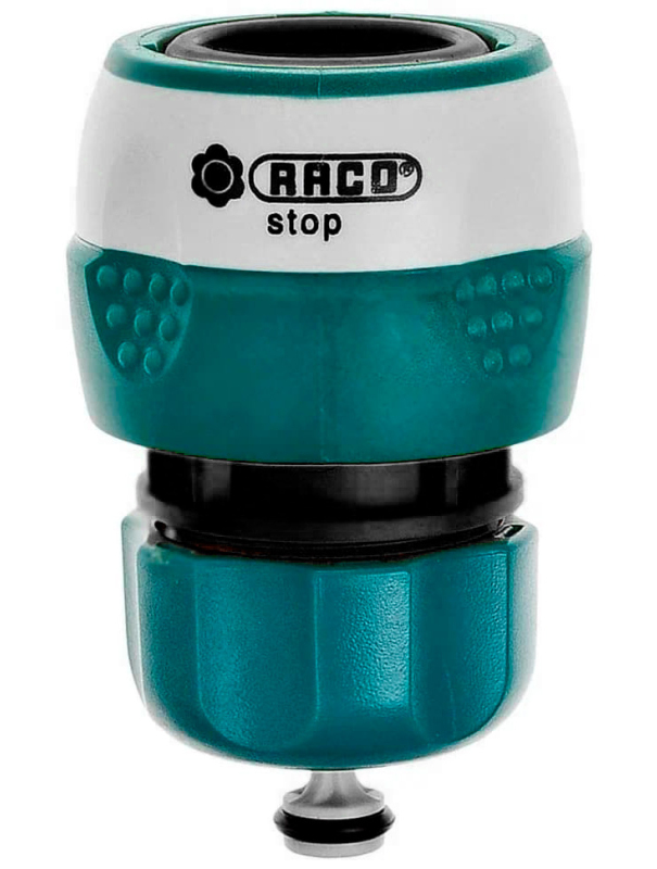 Быстросъемный соединитель для шланга RACO COMFORT-PLUS 4248-55233C, с автостопом, из ABS-пластика с TPR / 1/2″