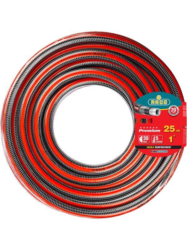 RACO PREMIUM, 1″, 25 м, 40 атм, пятислойный армированный, защита от УФ, поливочный шланг (40300-1-25)
