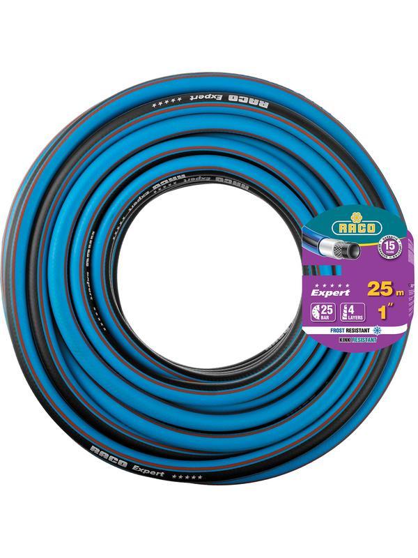 RACO EXPERT, 1″, 25 м, 25 атм, четырёхслойный, армированный, поливочный шланг (40302-1-25)