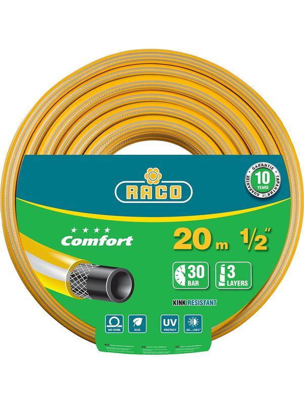 RACO COMFORT, 1/2″, 20 м, 30 атм, трёхслойный, армированный, поливочный шланг (40303-1/2-20)