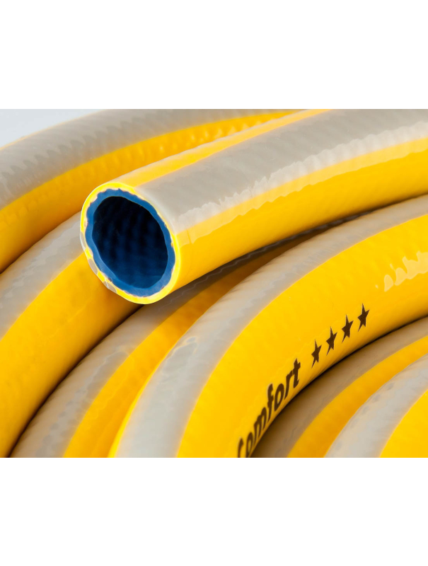 Поливочный шланг RACO COMFORT 40303-1/2-50, 30 атм, трёхслойный, армированный / 1/2″, 50 м.