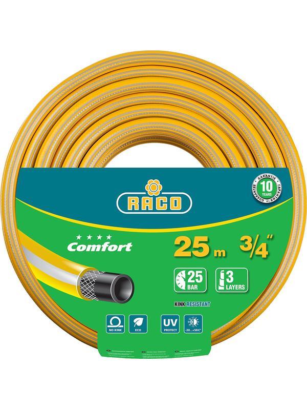 RACO COMFORT, 3/4″, 25 м, 25 атм, трёхслойный, армированный, поливочный шланг (40303-3/4-25)