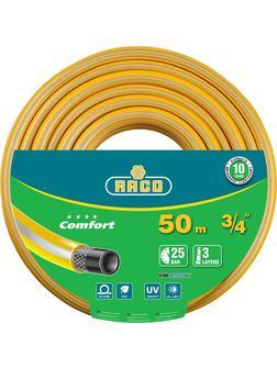 RACO COMFORT, 3/4″, 50 м, 25 атм, трёхслойный, армированный, поливочный шланг (40303-3/4-50)