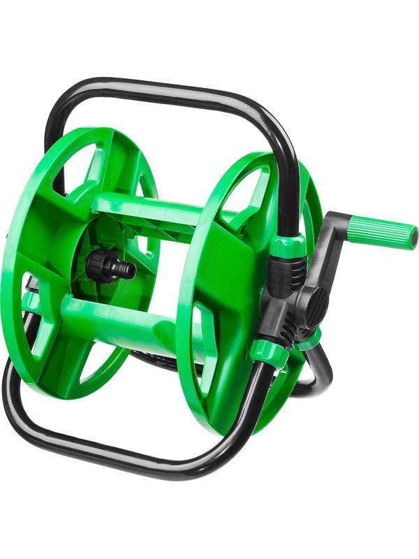 РОСТОК PК-20, для шлангов 20 м х 1/2″, стальные опоры, пластиковый барабан, катушка для шлангов (428403)
