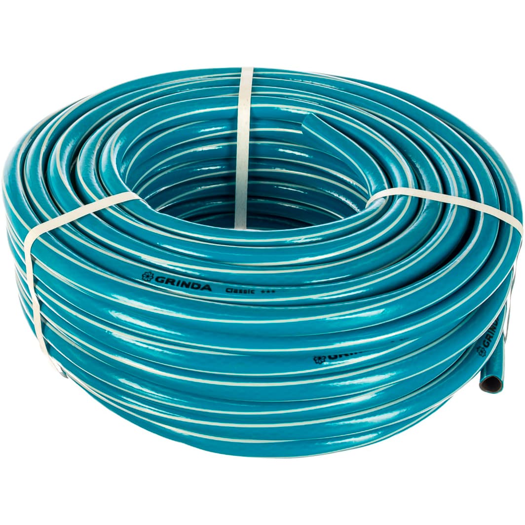 Шланг поливочный GRINDA Classic 8-429001-1/2-30, 1/2″, 25 атм, трёхслойный, армированный, сетчатое армирование полиамидной нитью / 30 м.