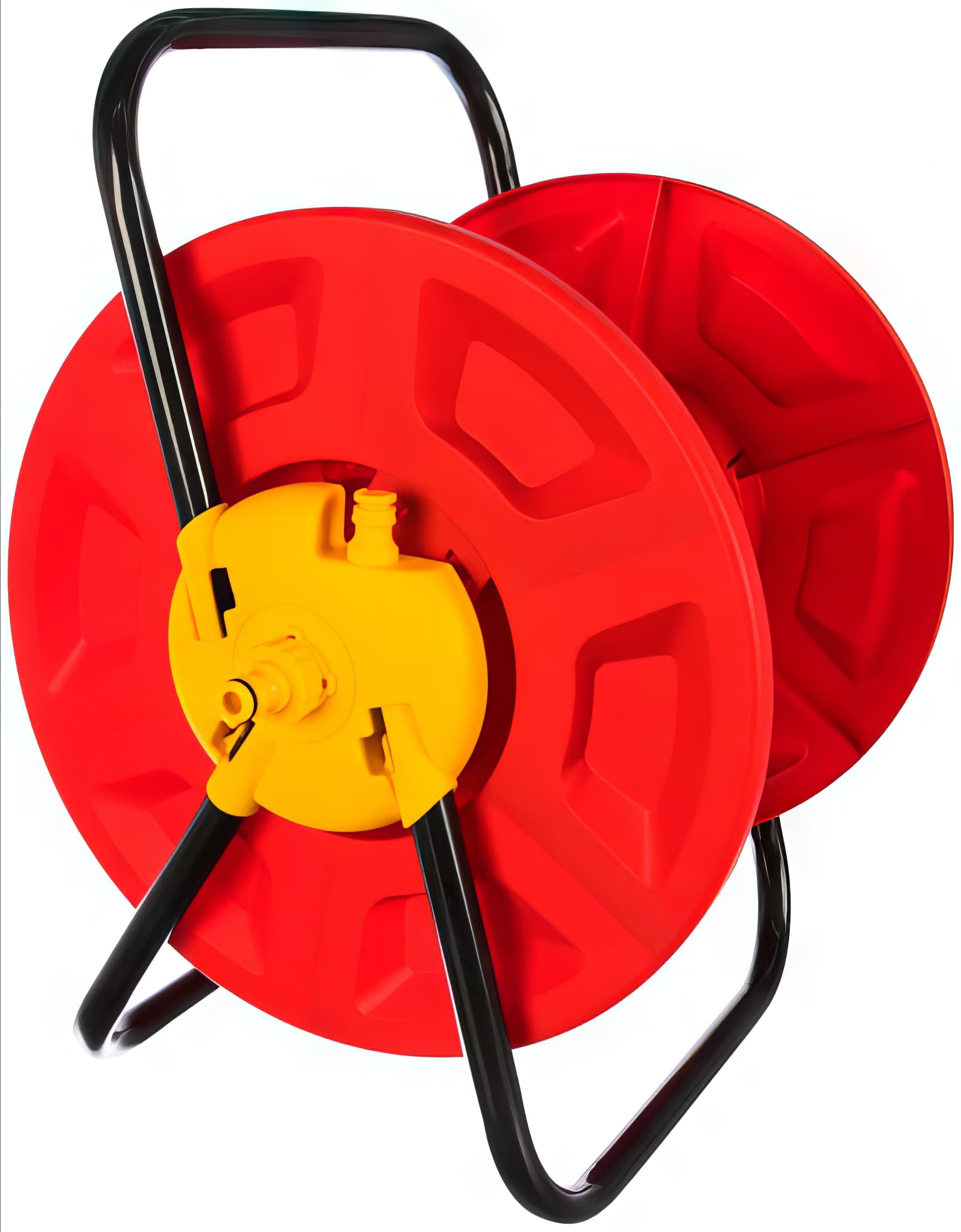 Катушка для шлангов 45 м x 1/2″ GRINDA 8-428405, стальные опоры, пластиковый барабан