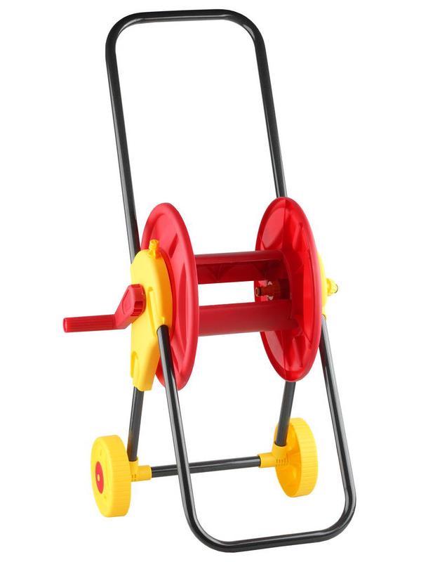 GRINDA для шлангов 60 м x 1/2″ и 30 м х 3/4″, на колёсах, телескопическая рукоятка, катушка для шланга (8-428430)
