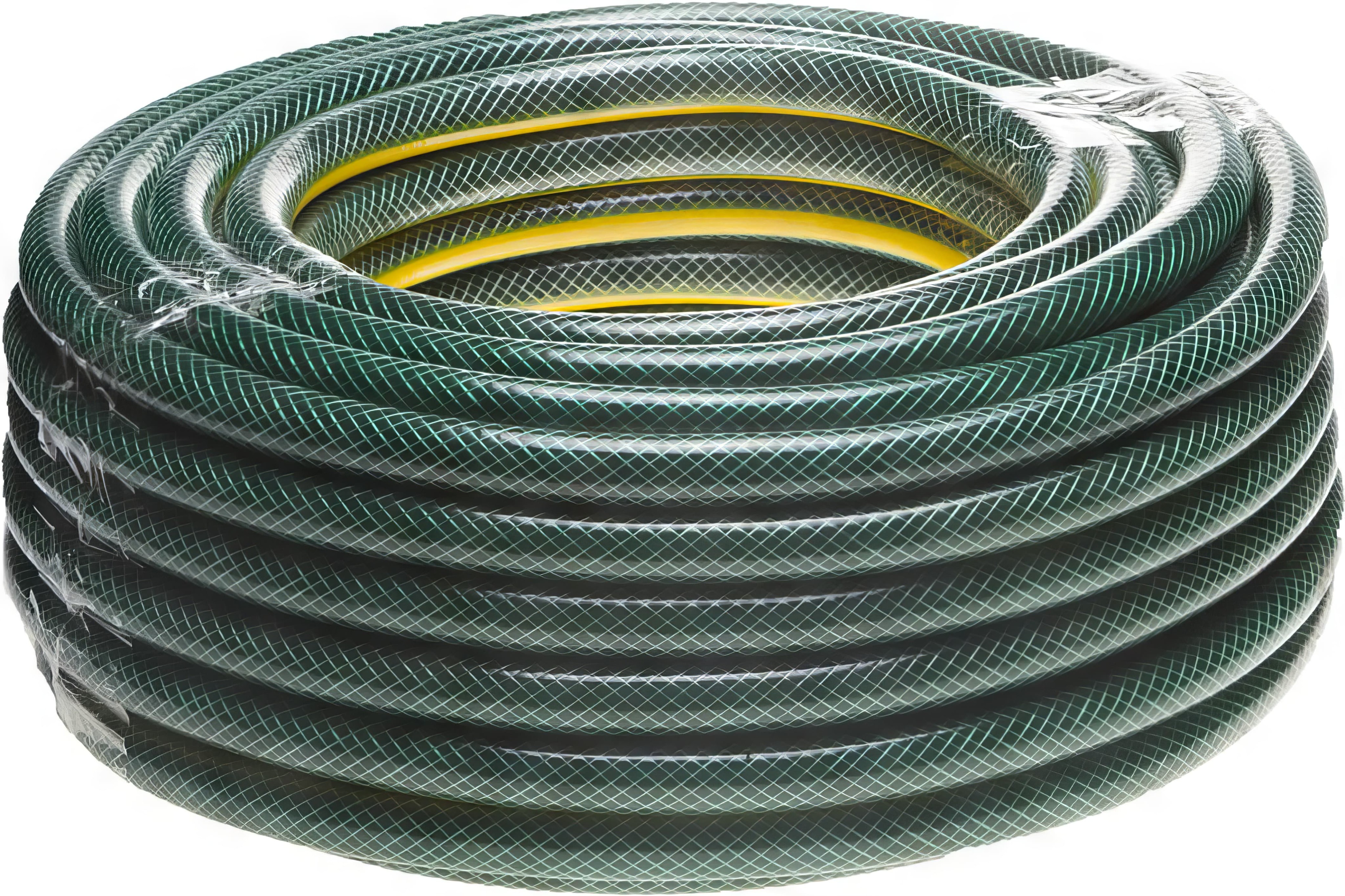 Шланг поливочный GRINDA 429000-1/2-25, 20 атм, трёхслойный, армированный / 1/2″, 25 м.