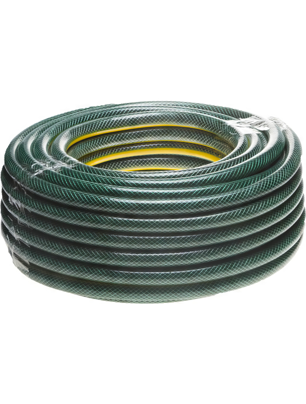 Шланг поливочный GRINDA 429000-1/2-25, 20 атм, трёхслойный, армированный / 1/2″, 25 м.