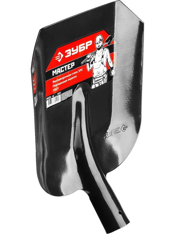 Лопата ЗУБР Мастер, 360 х 230 мм, полотно 1.6 мм, закалено, без черенка, тип ЛСП, совковая лопата (39426)