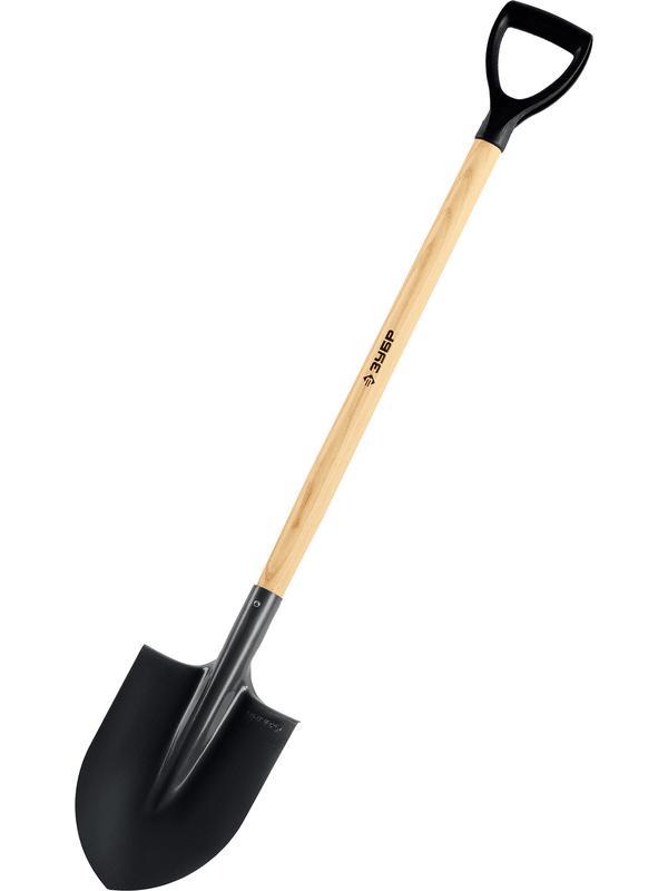 Лопата ЗУБР Фаворит, 290 х 205 х 1200 мм, полотно 1.7 мм, закалено, дерев. лакир. черенок высш. сорт с рукояткой, тип ЛКО, штыковая лопата (4-39502)