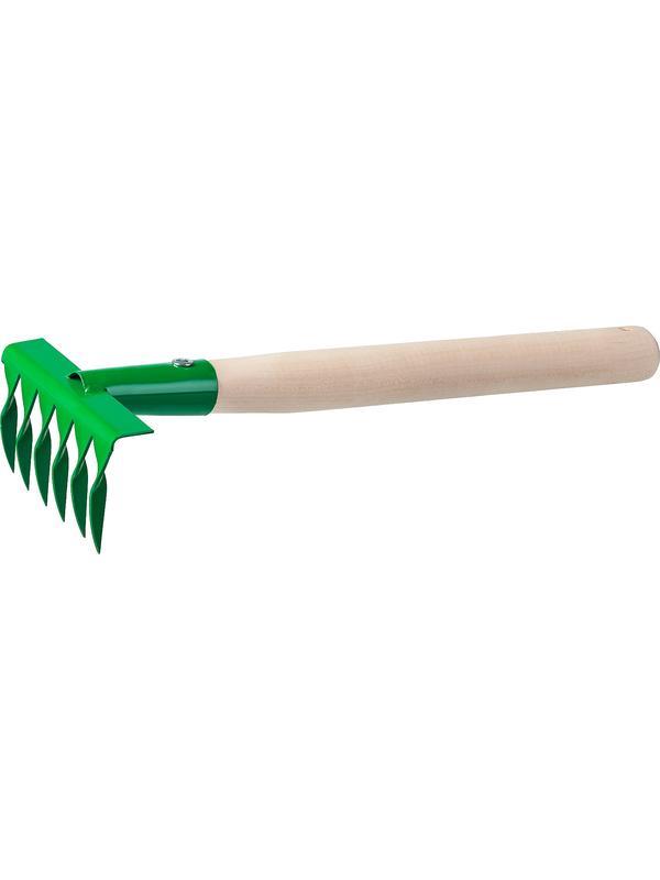 РОСТОК 120 x 62 x 405 мм, 6 витых зубцов, садовые грабельки (39611)