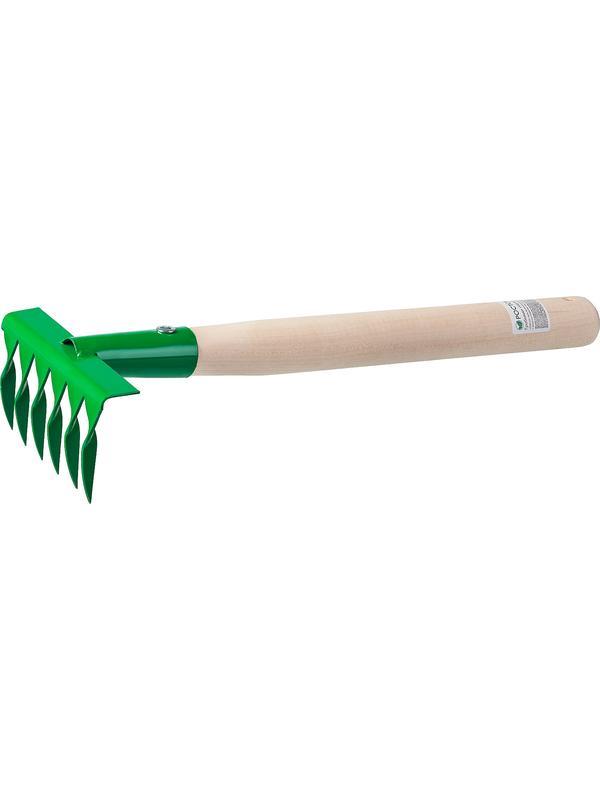 РОСТОК 120 x 62 x 405 мм, 6 витых зубцов, садовые грабельки (39611)