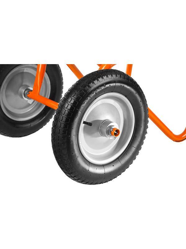 СИБИН СТ-22, 110 л, 200 кг, двухколесная, оцинкованная сталь, строительная тачка (39905)