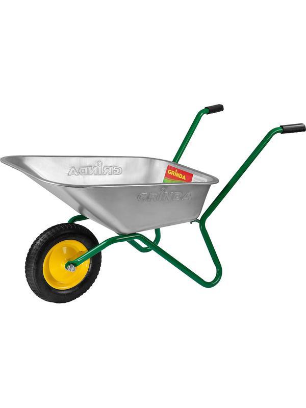 GRINDA GB-1, 80 л, 100 кг, одноколесная, садовая тачка (422399)