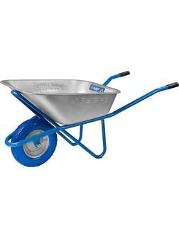 ЗУБР ПТ-200, 110 л, 220 кг, одноколесная, оцинкованная сталь, строительная тачка, Профессионал (39903)