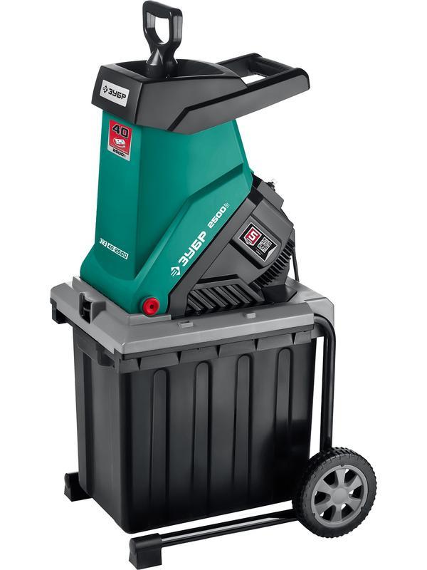 ЗУБР 2500 Вт, электрический садовый измельчитель (ЗИЭ-40-2500)