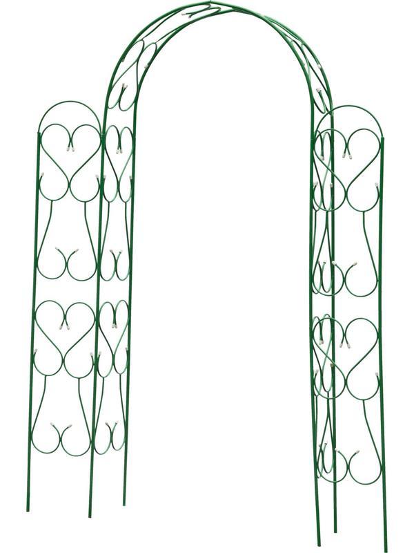 GRINDA АМПИР, 240 х 120 х 36 см, угловая, разборная, стальная, декоративная арка (422253)