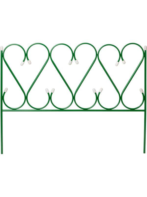 GRINDA РЕНЕССАНС, 50 x 345 см, металлический, стальная труба d 10, 5 секций, декоративный забор (422263)