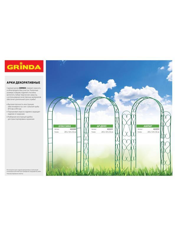 GRINDA Летний Сад, 16 x 300 см, зеленый, 7 секций, декоративный бордюр (422225-G)