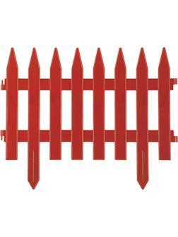 GRINDA Классика, 28 х 300 см, терракот, 7 секций, декоративный забор (422201-T)