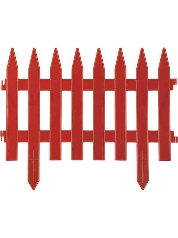GRINDA Классика, 28 х 300 см, терракот, 7 секций, декоративный забор (422201-T)
