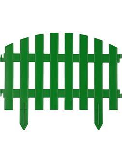 GRINDA Ар Деко, 28 х 300 см, зеленый, 7 секций, декоративный забор (422203-G)