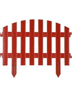 GRINDA Ар Деко, 28 х 300 см, терракот, 7 секций, декоративный забор (422203-T)