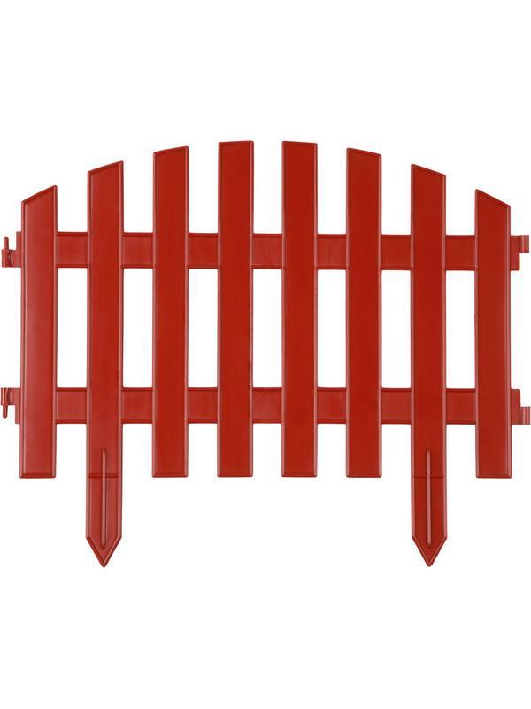 GRINDA Ар Деко, 28 х 300 см, терракот, 7 секций, декоративный забор (422203-T)