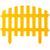 GRINDA Ар Деко, 28 х 300 см, желтый, 7 секций, декоративный забор (422203-Y)