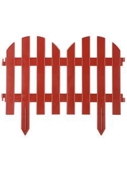 GRINDA Палисадник, 28 х 300 см, терракот, 7 секций, декоративный забор (422205-T)