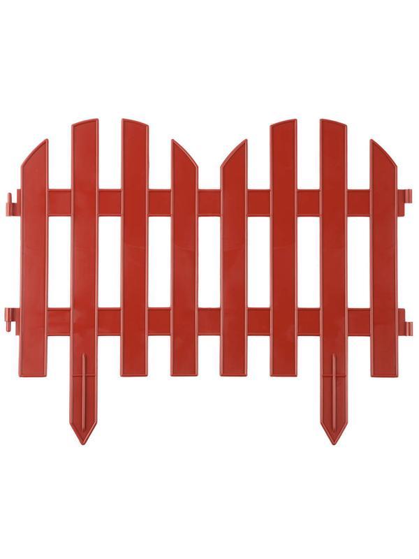 GRINDA Палисадник, 28 х 300 см, терракот, 7 секций, декоративный забор (422205-T)