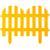 GRINDA Палисадник, 28 х 300 см, желтый, 7 секций, декоративный забор (422205-Y)