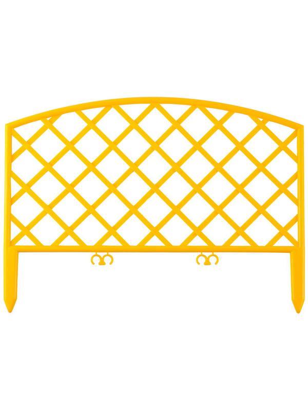 GRINDA Плетень, 24 х 320 см, желтый, 7 секций, декоративный забор (422207-Y)