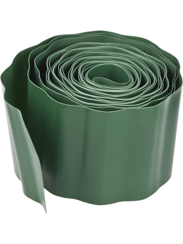 GRINDA 15 см х 9 м, зеленая, полиэтилен низкого давления, бордюрная лента (422245-15)