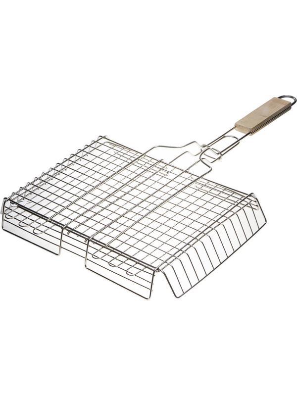 GRINDA Barbecue, 340 х 260 мм, нержавеющая сталь, объемная решетка-гриль (424732)